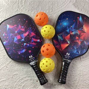 Niupipo MX-79 Pickleball Paddle Set*Balls & Case*Lightweight Durable Design*NEW